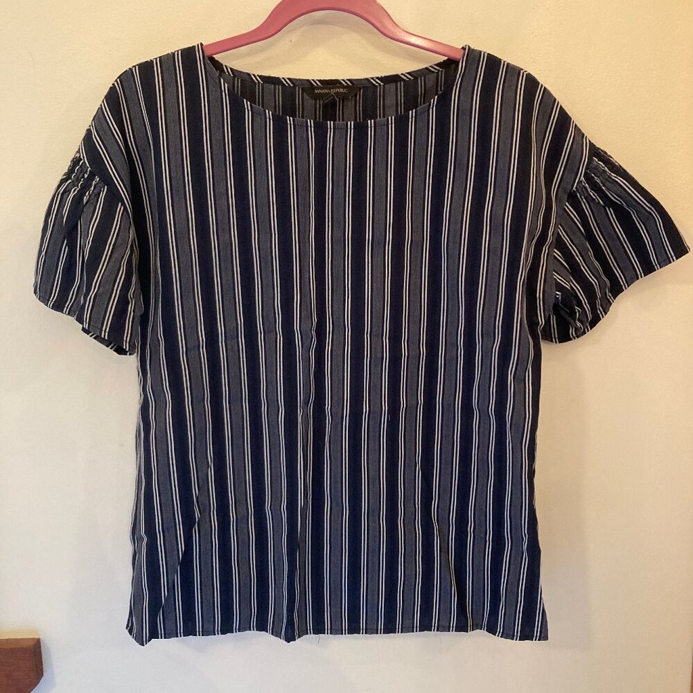 Blue striped top
